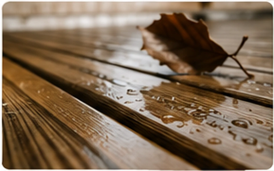 Terrasse en bois exposée à l’humidité